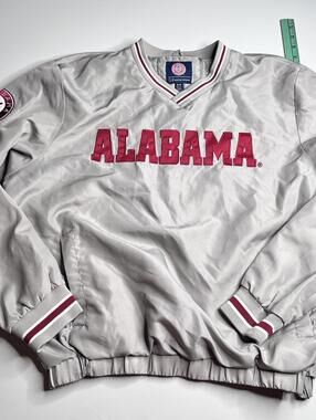 Alabama Crimson Tide Jacket Mens XL Gray NCAA Football G-III Pullover V Neck
